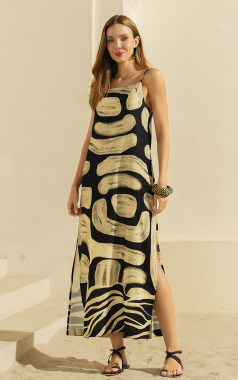 1471 Vestido Crepe Luz de Areia - Sex Shop em Curitiba