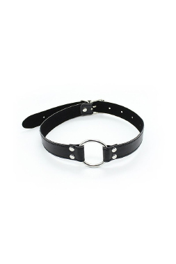8093 Mordaça/ Choker c/ Anel de Metal - Preto - SI - Sex Shop em Curitiba