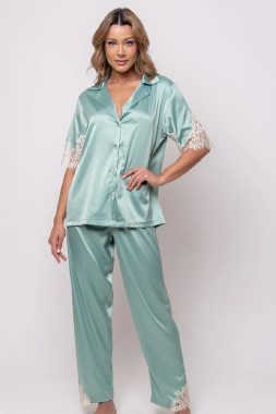 33215 PIJAMA LONGO CELADON - Sex Shop em Curitiba