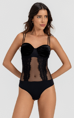 3413 BODY CATHERINE VELUDO - Sex Shop em Curitiba