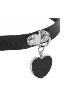 9477 Coleira Bondage c/Pingente Coracao - SI - Sex Shop em Curitiba