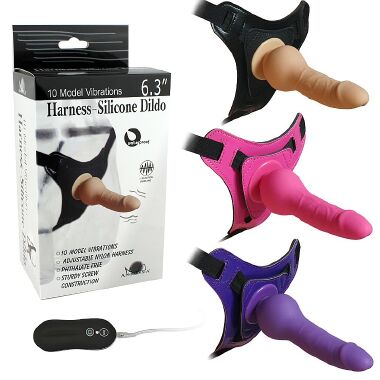 5058 CINTA COM PENIS PURO SILICONE, 10V, SORTIDO - Sex Shop em Curitiba