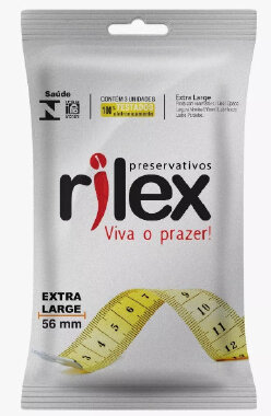 5557 PRESERVATIVO EXTRA LARGE RILEX C/3 UNID - Sex Shop em Curitiba