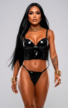 6016 CONJUNTO CROPPED MORGANA - Sex Shop em Curitiba