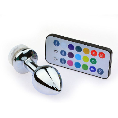 7032 PLUG DE LED 13 CORES 9,5cm Tam G - Sex Shop em Curitiba