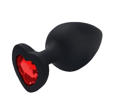 7206 Plug Anal Coracao Silicone 8,5cm M - Sex Shop em Curitiba