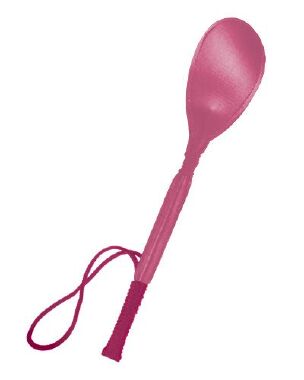 LS027-2 CHIBATA OVAL EM COURO 30CM ROSA - Sex Shop em Curitiba