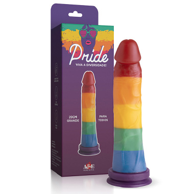 PRI03 PROTESE PRIDE 20CM C/ VENTOS - Sex Shop em Curitiba