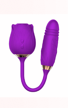 7633 Vibrador Vai e vem Formato Rosa - Sex Shop em Curitiba