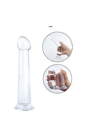 8470  Plug Anal Silicone Liso 15,0x3,0cm transp - Sex Shop em Curitiba