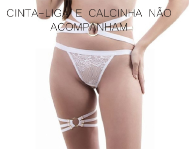 1675 GARTER ASHLEY BRANCO (U) - Sex Shop em Curitiba