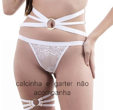 1674 CINTA-LIGA ASHLEY PRETA (U) - Sex Shop em Curitiba