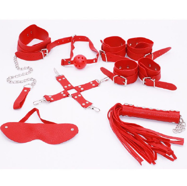 5876 KIT BONDAGE VERMELHO - Sex Shop em Curitiba