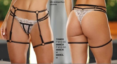 5604 CINTA LIGA HARNESS BRUNE pr - Sex Shop em Curitiba