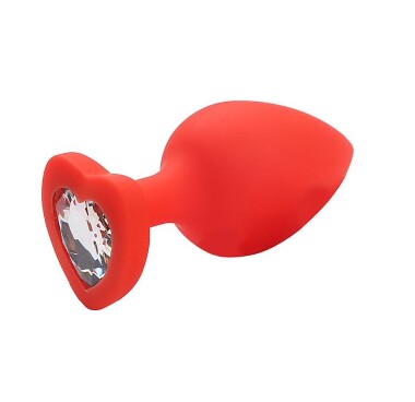 7206 Plug Anal Coracao Silicone 8,5cm M - Sex Shop em Curitiba