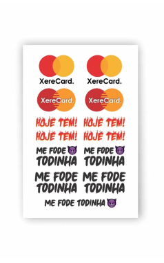 07349 Cartela Sexy Tattoo Xerecard Sedux - Sex Shop em Curitiba
