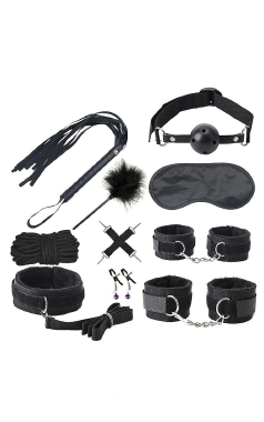 8117 KIT SADO BLACK WOLF - Sex Shop em Curitiba