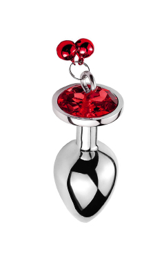 6361 PLUG ANAL INOX C/PING. 8,5CM - M - Sex Shop em Curitiba