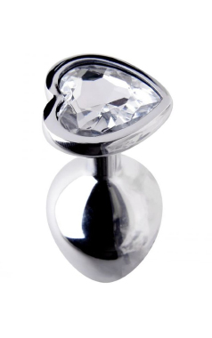 5848 PLUG INOX CORAÇÃO 7,5CM - P - Sex Shop em Curitiba