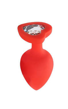 7206 Plug Anal Coracao Silicone 8,5cm M - Sex Shop em Curitiba