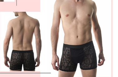 1544 CUECA RENDADA BOXER MASON (M) - Sex Shop em Curitiba