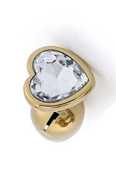 7055 Plug Anal Coracao Aco Dour. Tam P (7,50) - Sex Shop em Curitiba
