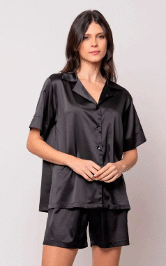 33618 PIJAMA CURTO BLACK - Sex Shop em Curitiba