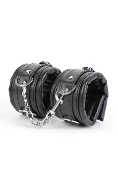 8740 Algema em PU e Pelucia c/Fivelas pr - Sex Shop em Curitiba