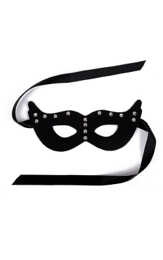 9628 Mascara em PU fita cetim Amarrar - Sex Shop em Curitiba