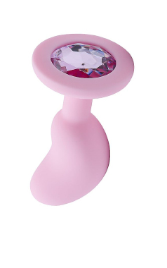 8938 Plug Anal Silicone c/Pedra  8,2X 2,7cm - Sex Shop em Curitiba
