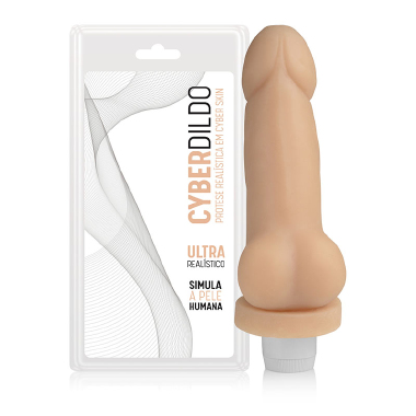 CYB046 PROTESE CYBER SKIN  R1 C/ESCROT 18 X 4CM - Sex Shop em Curitiba