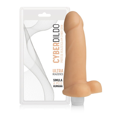 CYB047 PROTESE C/VIBRO CYBERSKIN 19X4CM - Sex Shop em Curitiba