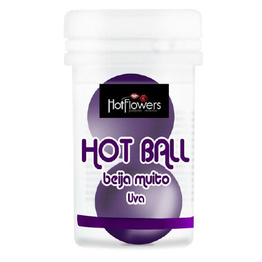 HC584 BOLINHA BEIJAVEL HOT BALL UVA C/2 - Sex Shop em Curitiba