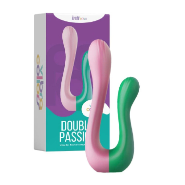 IM0415 VIBRADOR DOUBLE PASSION ROSA/VERD - Sex Shop em Curitiba