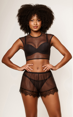 3729 SHORT TELA ONIX - Sex Shop em Curitiba