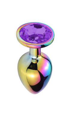 6595 PLUG ANAL INOX PEDRA  8,5CM - M - Sex Shop em Curitiba