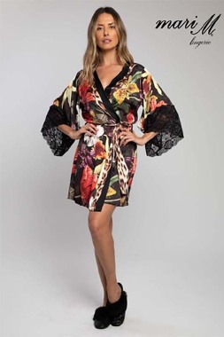 29956 KIMONO CURTO N. FLORAL - Sex Shop em Curitiba