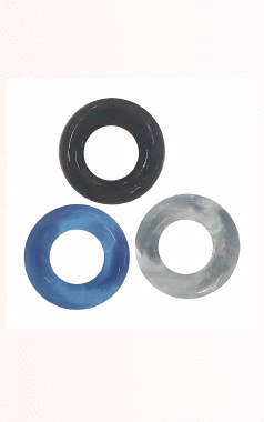 7307 Anel Peniano Kit c/ 3 cores  3,7 cm - Sex Shop em Curitiba