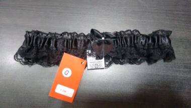 L246 GARTER CETIM RENDA PR (G) - Sex Shop em Curitiba