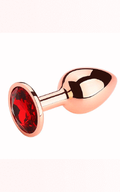 7445 Plug Anal Aco Rose c/ Cristal 9,50 G - Sex Shop em Curitiba