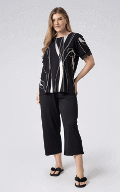 130720 PIJAMA CAPRI ROG. FLOWER - Sex Shop em Curitiba