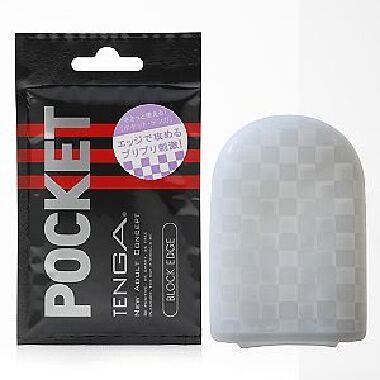 POT003 MASTURBADOR TENGA POCKET BLOCK EDGE - Sex Shop em Curitiba