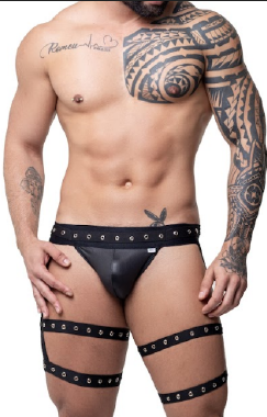 SSD024 CUECA JOCKTRAP C/ LIGA ILHOS pr U - Sex Shop em Curitiba