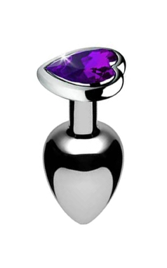 5849 PLUG  INOX CORACAO 8,5CM - M - Sex Shop em Curitiba