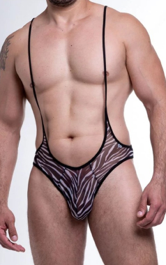 sdf002 BODY EM TULE ZEBRA - Sex Shop em Curitiba