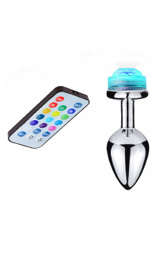 7032 PLUG DE LED 13 CORES 9,5cm Tam G - Sex Shop em Curitiba