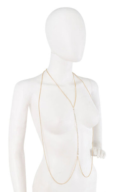 SD-144 COLAR DE CORPO C/ CORRENTE DOURADA - Sex Shop em Curitiba