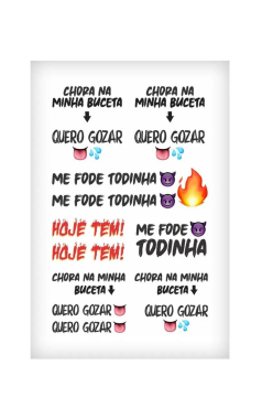 TAT04 SEXY TATTOO CHORA / QUERO GOZAR - Sex Shop em Curitiba